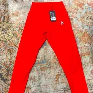 Ryderwear v-cut waist red 7/8 leggings size xs